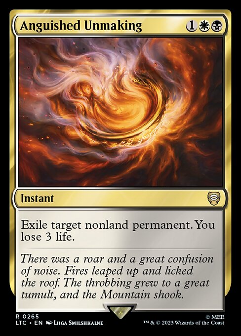 MTG Anguished Unmaking LTC 265 Alternate Art Nonfoil
