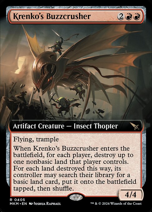 MTG Krenko's Buzzcrusher MKM 405 Extended Art Nonfoil