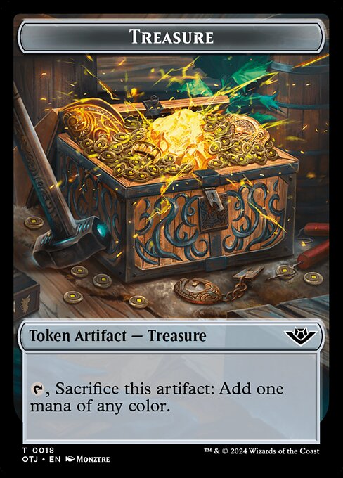 MTG Treasure Token OTJ 018 Token Foil