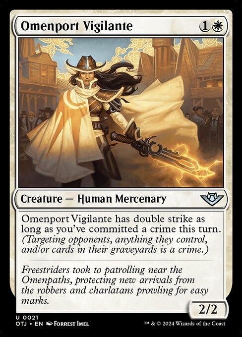 MTG Omenport Vigilante OTJ 021 Regular Foil