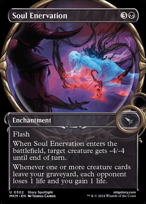 MTG Soul Enervation MKM 302 Showcase Magnified Nonfoil