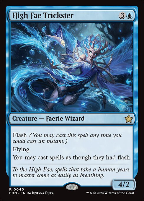 MTG High Fae Trickster FDN 040 Regular Foil