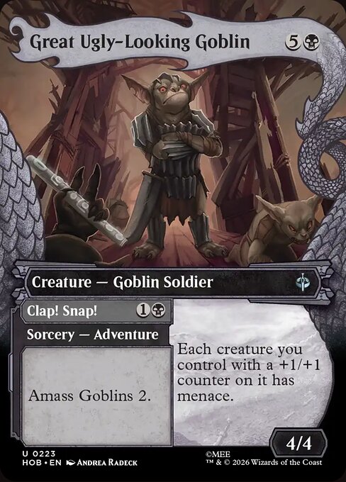 MTG Great Ugly-Looking Goblin // Clap! Snap! HOB 223 Alternate Art Nonfoil