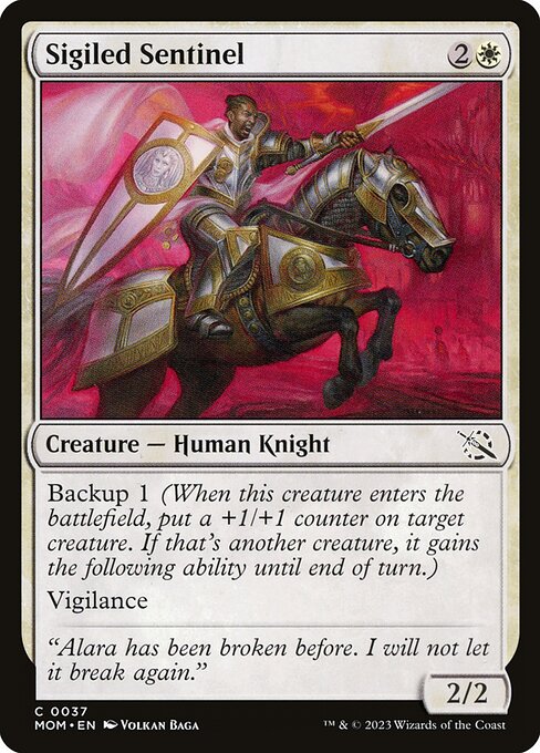 MTG Sigiled Sentinel MOM 037 Regular Foil
