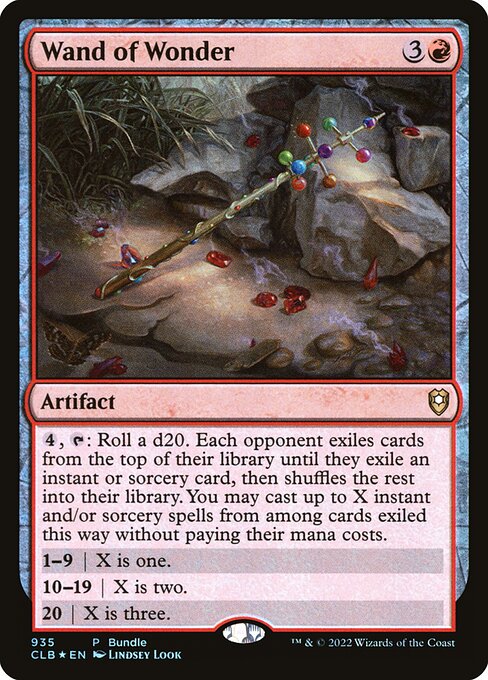 MTG Wand of Wonder CLB 935 Bundle Promo Foil