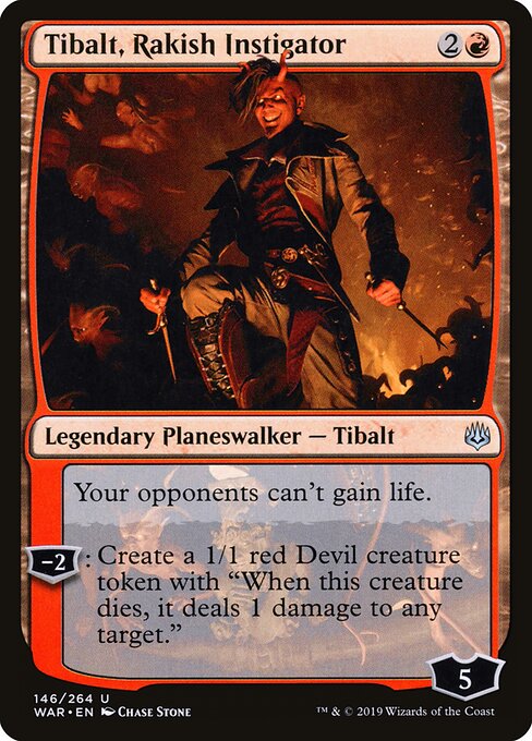 MTG Tibalt, Rakish Instigator WAR 146 Standard Nonfoil front