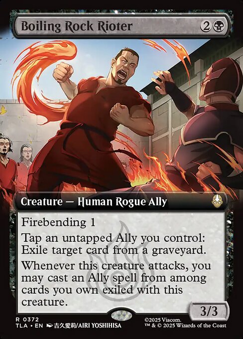 MTG Boiling Rock Rioter TLA 372 Extended Art Foil