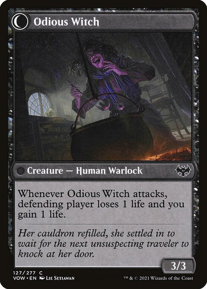 MTG Ragged Recluse // Odious Witch VOW 127 Standard Nonfoil reverse