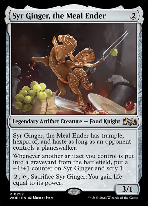 MTG Syr Ginger, the Meal Ender WOE 252 Regular Foil