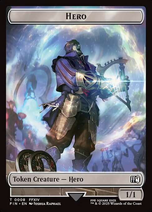 MTG Hero Token FIN 008 Token Nonfoil