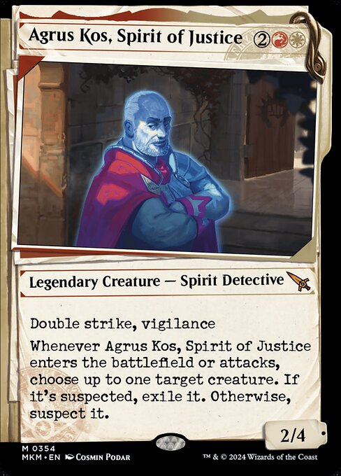 MTG Agrus Kos, Spirit of Justice MKM 354 Showcase Dossier Nonfoil
