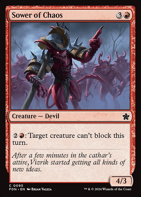 MTG Sower of Chaos FDN 095 Regular Foil