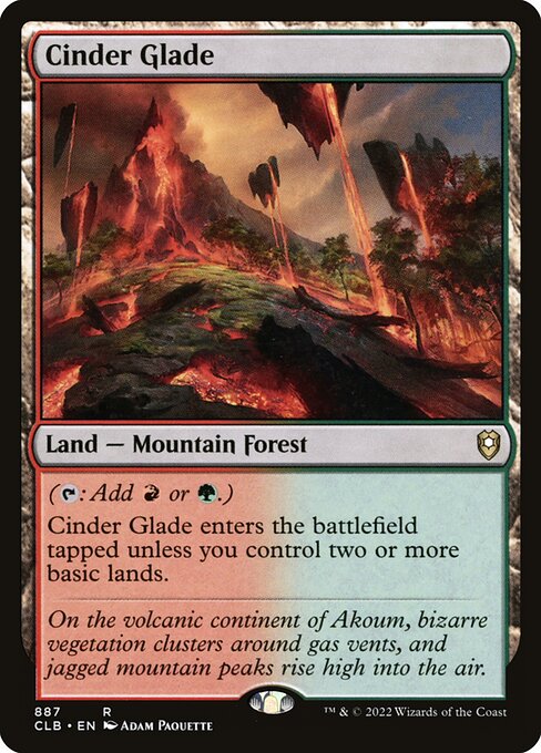 MTG Cinder Glade CLB 887 Commander Deck Nonfoil