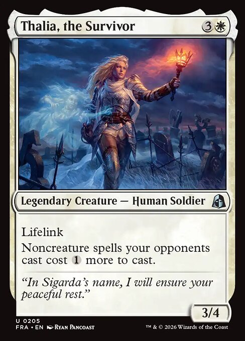 MTG Thalia, the Survivor FRA 205 Standard Nonfoil front