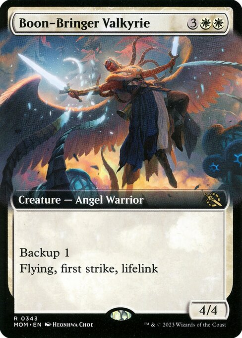 MTG Boon-Bringer Valkyrie MOM 343 Extended Art Nonfoil