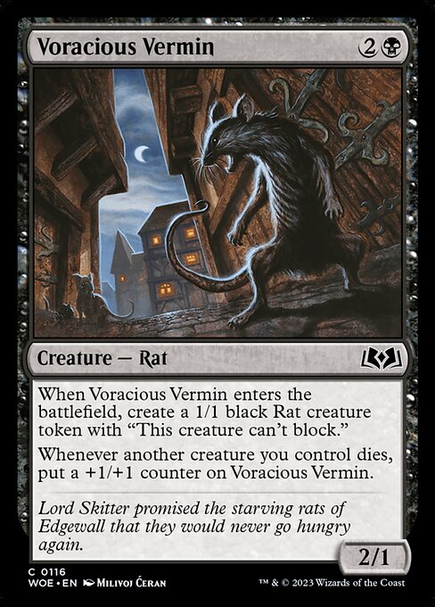 MTG Voracious Vermin WOE 116 Regular Nonfoil
