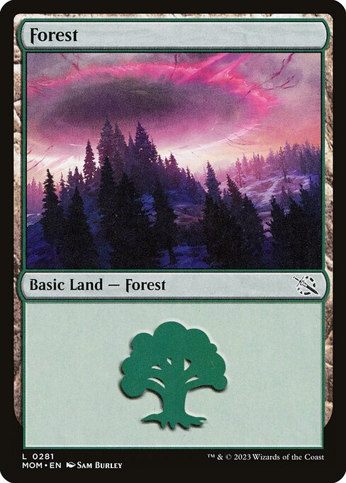 MTG Forest MOM 281 Regular Foil