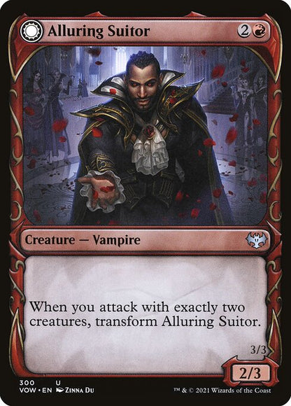 MTG Alluring Suitor // Deadly Dancer VOW 300 Showcase Fang Nonfoil front