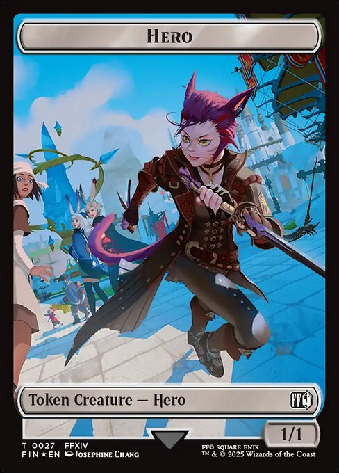 MTG Hero Token FIN 027 Token Surge Foil