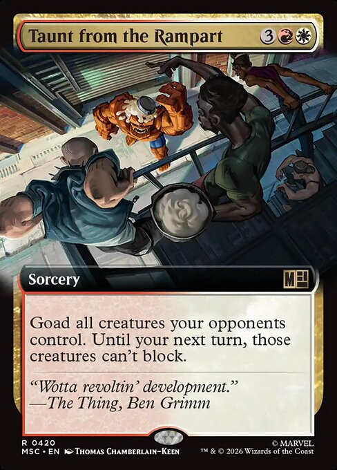 MTG Taunt from the Rampart MSC 420 Extended Art Nonfoil