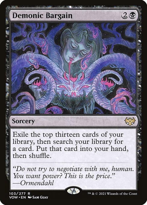 MTG Demonic Bargain VOW 103 Standard Nonfoil front
