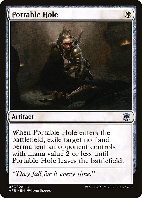 MTG Portable Hole AFR 033 Regular Nonfoil