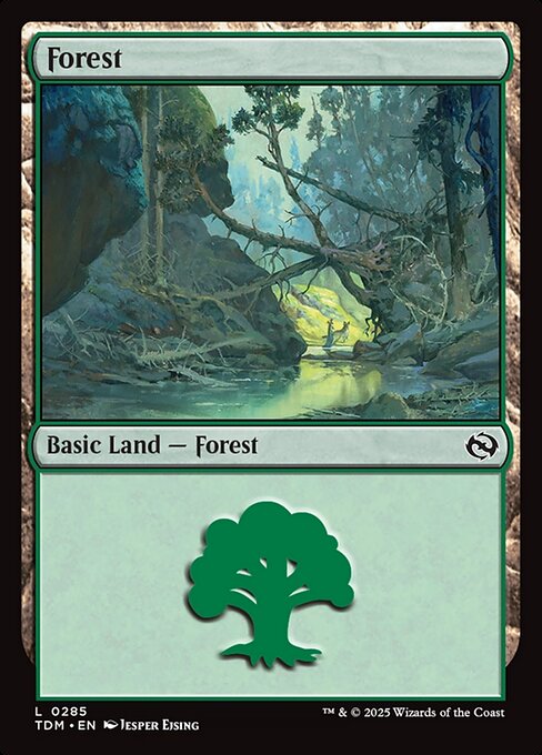 MTG Forest TDM 285 Regular Nonfoil