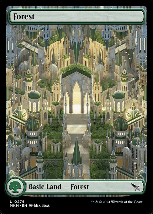 MTG Forest MKM 276 Full-Art Impossible Basic Land Nonfoil
