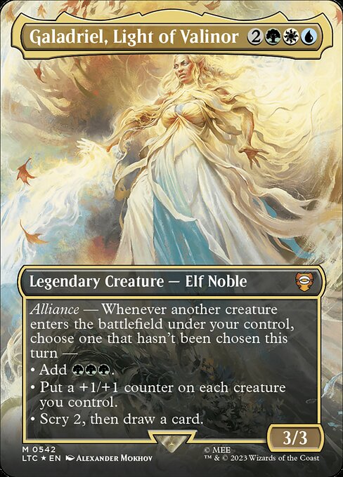MTG Galadriel, Light of Valinor LTC 542 Showcase Ring Surge Foil