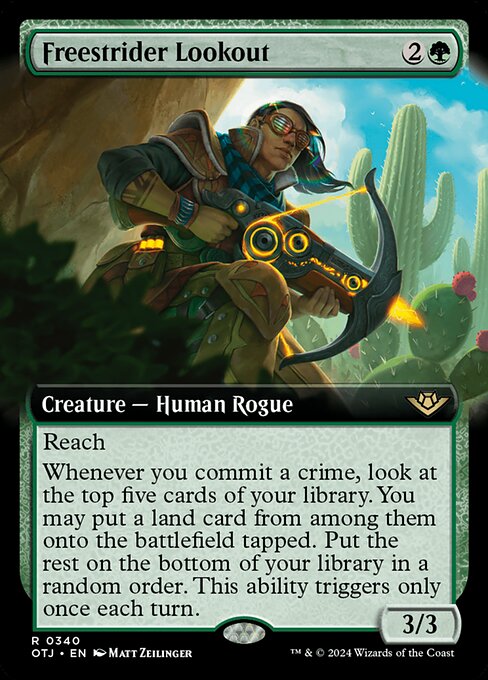 MTG Freestrider Lookout OTJ 340 Extended Art Foil