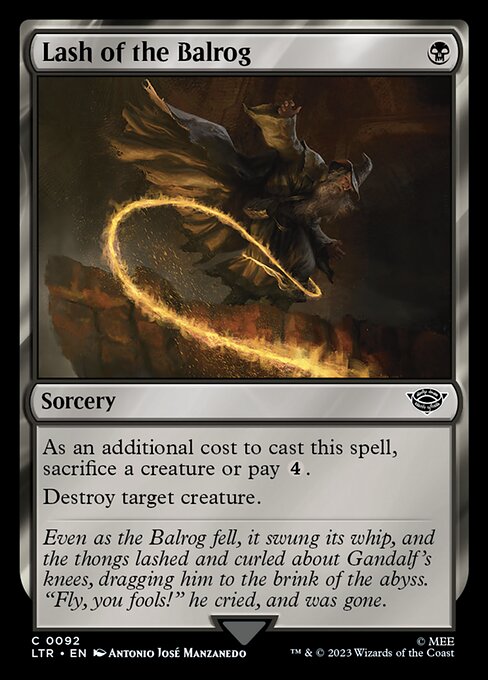 MTG Lash of the Balrog LTR 092 Regular Nonfoil