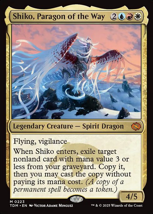 MTG Shiko, Paragon of the Way TDM 223 Regular Foil