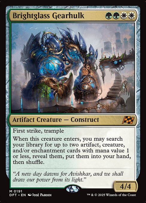 MTG Brightglass Gearhulk PDFT 191p Promo Pack Foil