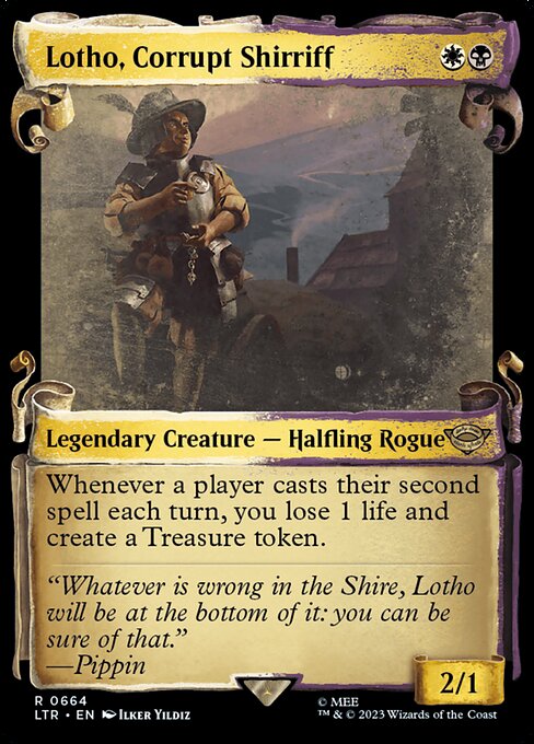 MTG Lotho, Corrupt Shirriff LTR 664 Showcase Scrolls of Middle-earth Nonfoil