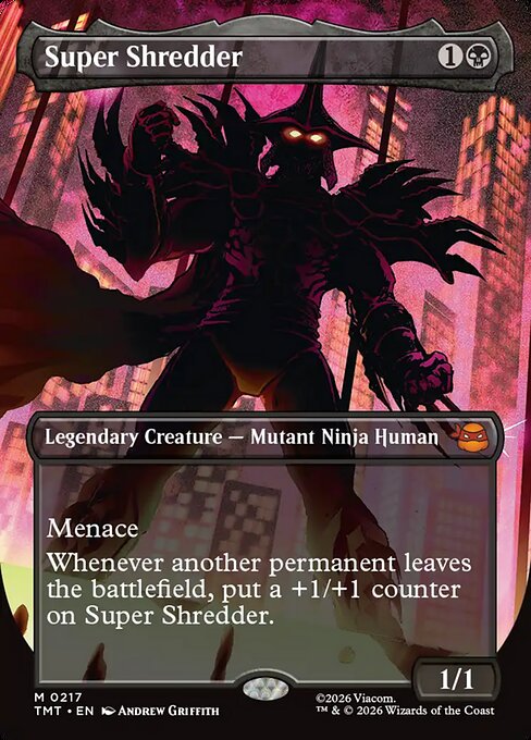 MTG Super Shredder TMT 217 Borderless Silhouette Foil