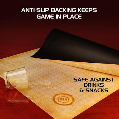 Enhance Tabletop - RPG Grid Mat Campaign Kit Parchment
