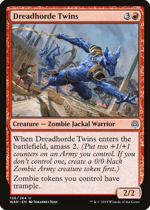 MTG Dreadhorde Twins WAR 126 Standard Foil front