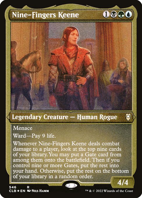 MTG Nine-Fingers Keene CLB 546 Foil Etched Frame Etched