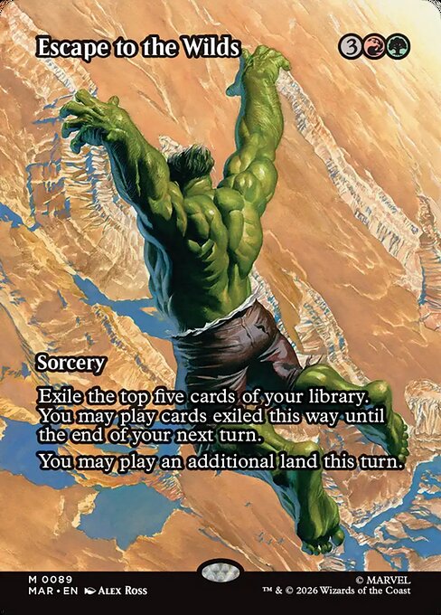 MTG Escape to the Wilds MAR 089 Borderless Source Material Nonfoil