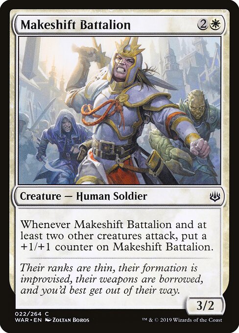 MTG Makeshift Battalion WAR 022 Standard Foil front