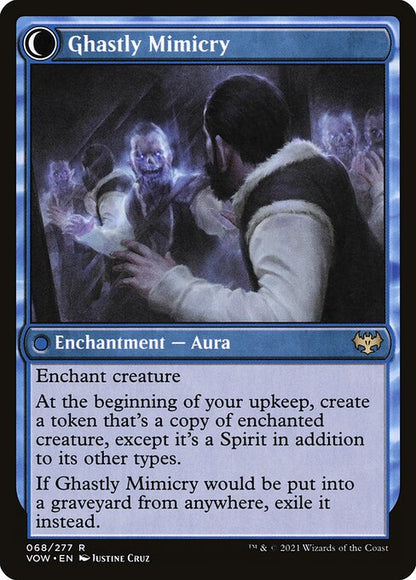 MTG Mirrorhall Mimic // Ghastly Mimicry VOW 068 Standard Nonfoil reverse