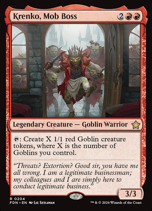 MTG Krenko, Mob Boss FDN 204 Regular Nonfoil