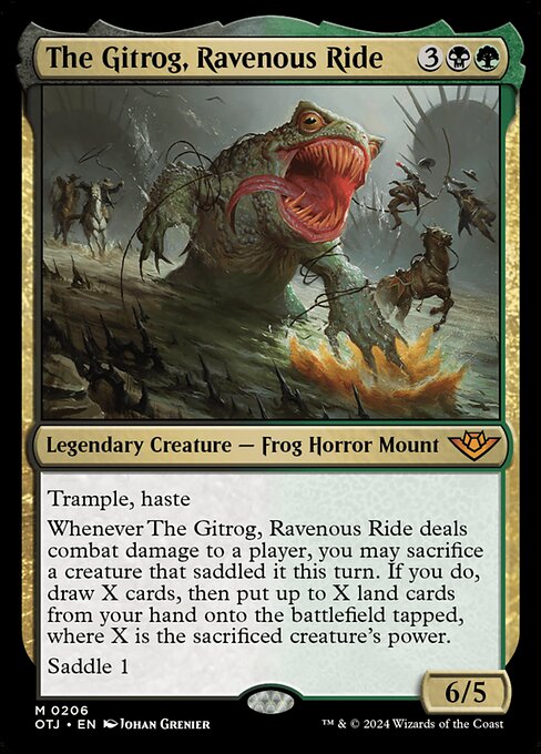 MTG The Gitrog, Ravenous Ride OTJ 206 Regular Nonfoil