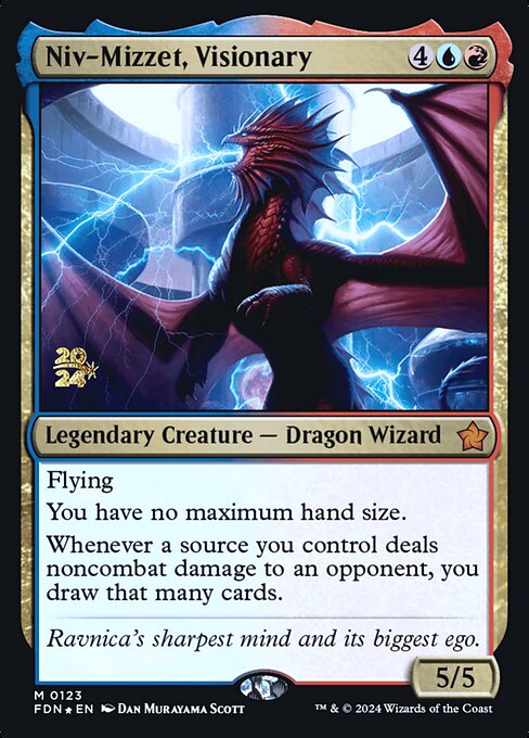MTG Niv-Mizzet, Visionary PFDN 123s Prerelease Foil