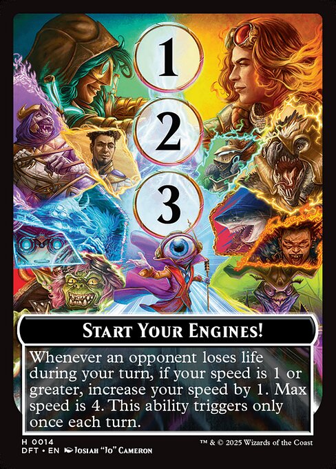 MTG Start Your Engines! // Max Speed DFT 014 Double-Faced Token Nonfoil
