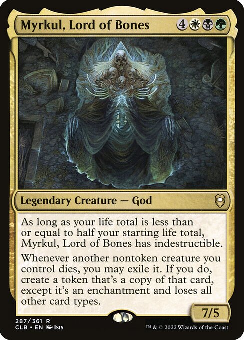 MTG Myrkul, Lord of Bones CLB 287 Regular Foil