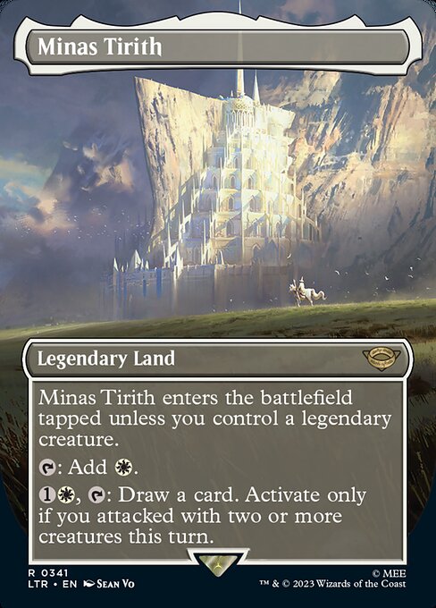 MTG Minas Tirith LTR 341 Borderless Landmark Foil