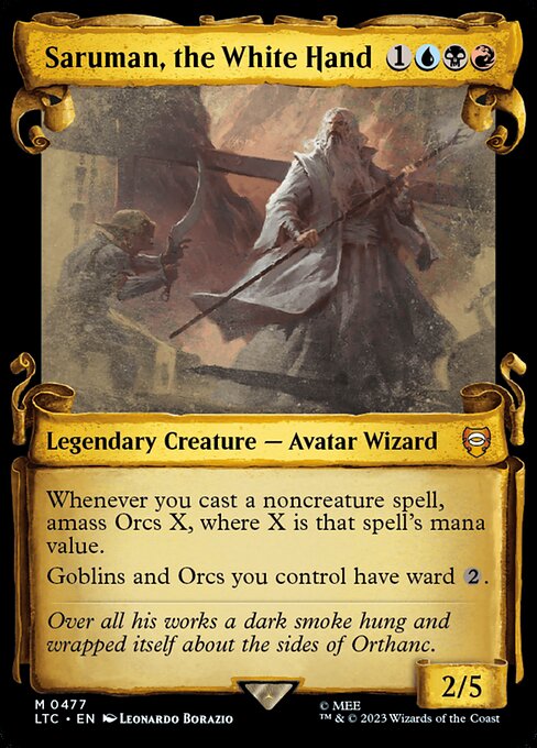 MTG Saruman, the White Hand LTC 477 Alternate Art Nonfoil