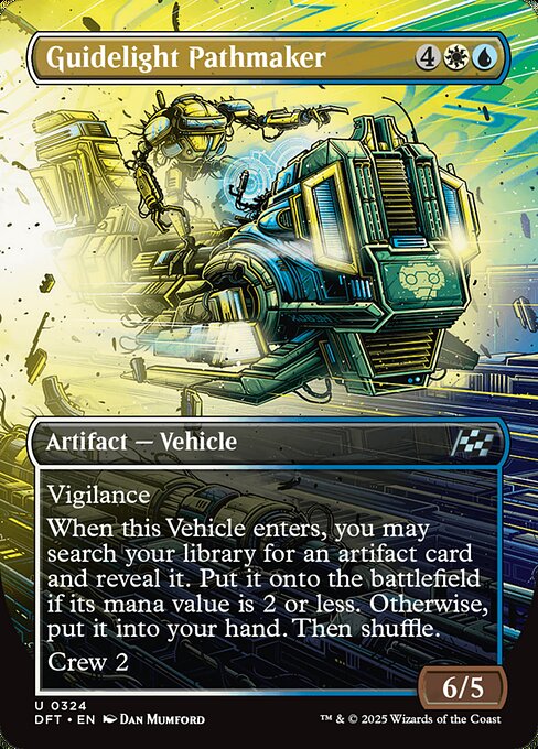 MTG Guidelight Pathmaker DFT 324 Borderless Revved Up Nonfoil