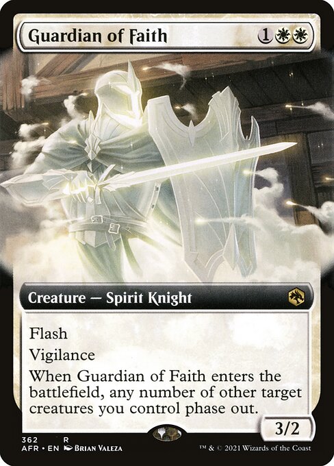 MTG Guardian of Faith AFR 362 Extended Art Foil